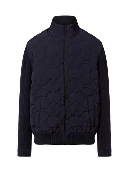 BOSS Orange Bluza Kavietor Mężczyźni wypukły wzór tkaniny S niebieski