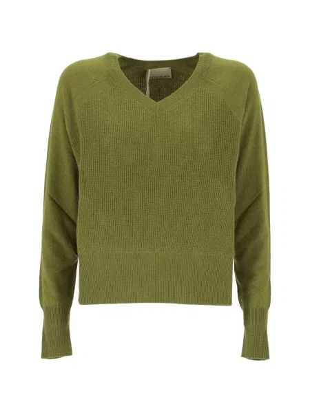 Pulover Pennyblack cu decolteu în V verde