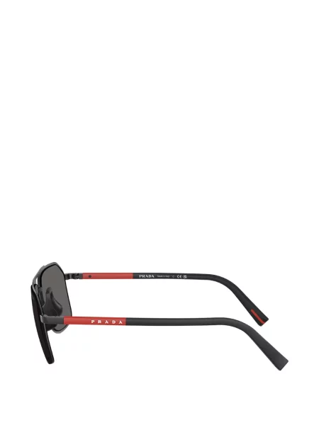 Ochelari de soare pătrați Prada Linea Rossa negru