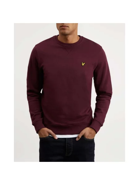 Bluza nierozpinana Lyle & Scott z okrągłym dekoltem czerwona