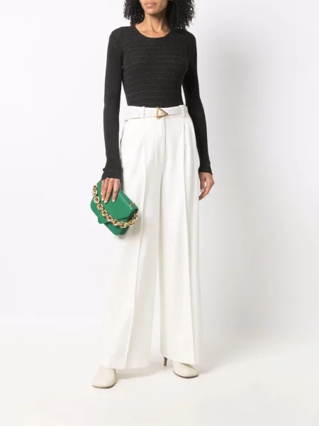 Pletený top Chanel Pre-owned šedý
