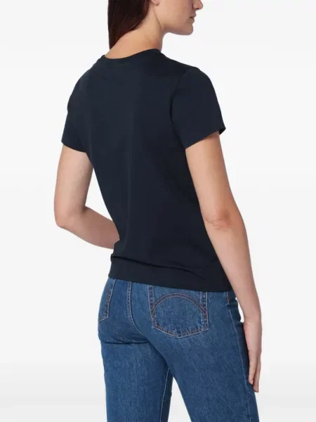 Tricou A.p.c. cu broderie albastru