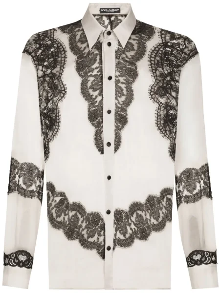 Cămașă Dolce & Gabbana de mătase gri