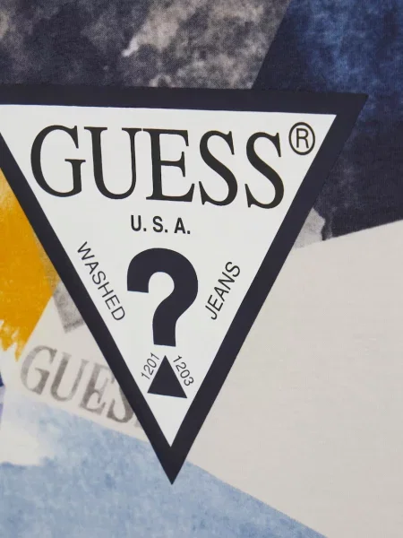 Guess тениска за деца от синьо