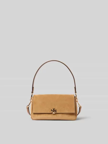 Torba na ramię z zamszowym efektem Tory Burch