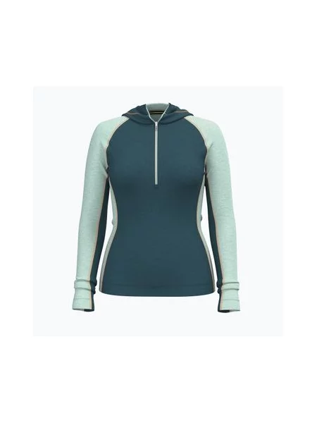Толстовка Smartwool Classic Thermal Merino Base Layer на з капюшоном в коробці сутінки/арктичний зелений