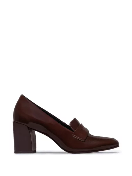 Pantofi cu toc Bernardo din piele maro