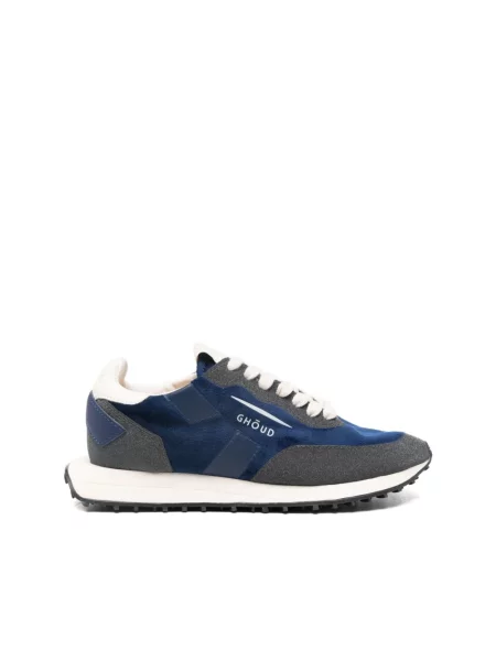 Aksamitne sneakersy Ghoud niebieskie