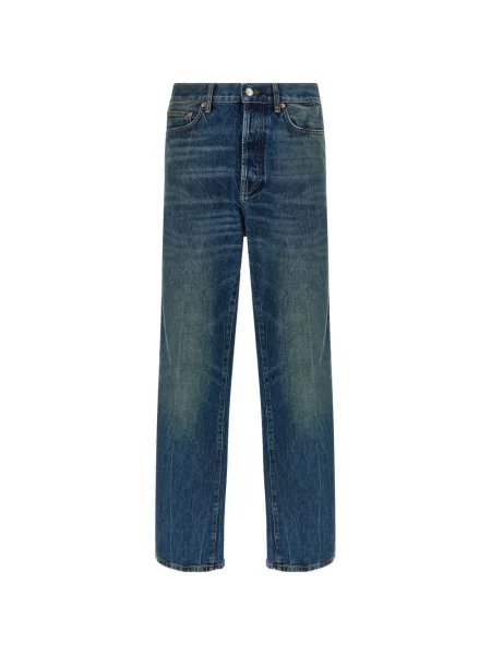 Blugi Department 5 cu picior lat albastru