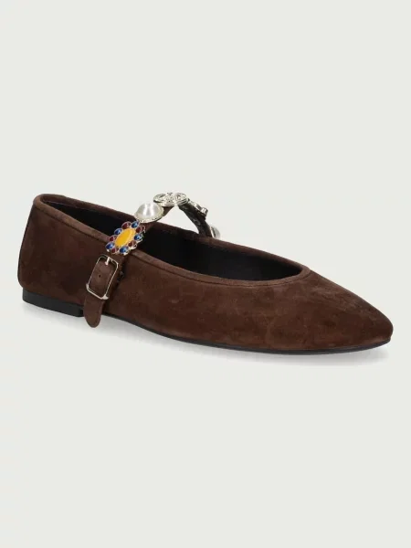 Jeffrey Campbell balerini din nubuck Amarissa maro