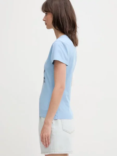 GANNI T-shirt niebieska