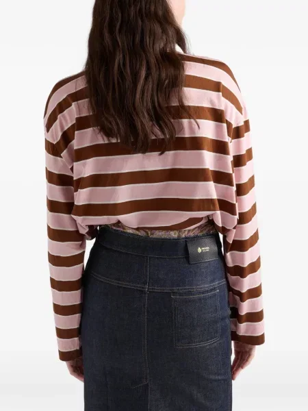 Tricou Prada cu imagine lung roz
