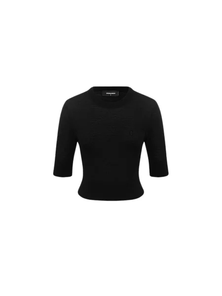 Sweter Dsquared2 wełniany czarny