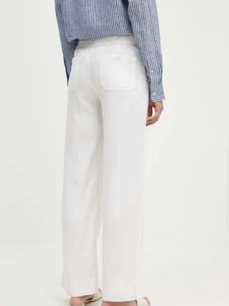Lauren Ralph Lauren Szövet nadrág Wide Leg fehér