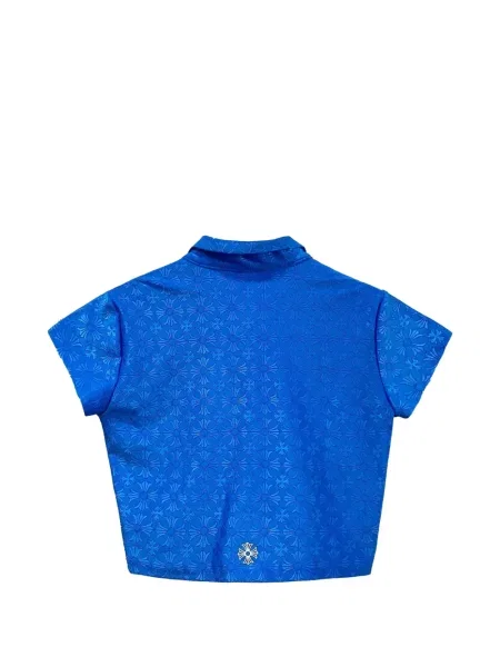 Поло тениска Chrome Hearts със сърца синьо