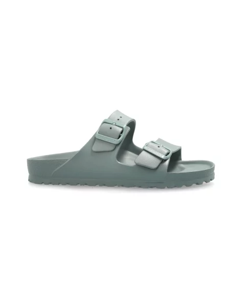 Lniane klapki Birkenstock szare