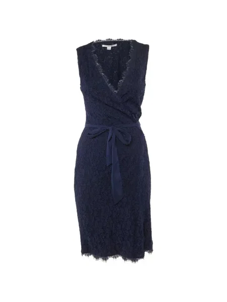 Rochie Dvf Diane Von Furstenberg din dantelă plic albastru