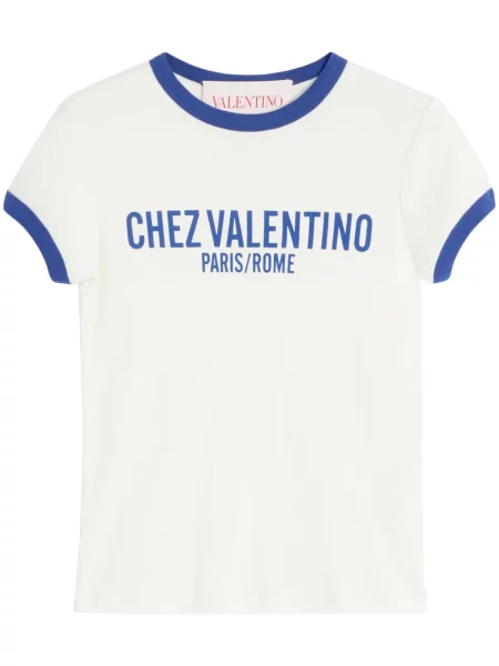Tricou Valentino Garavani cu imagine alb