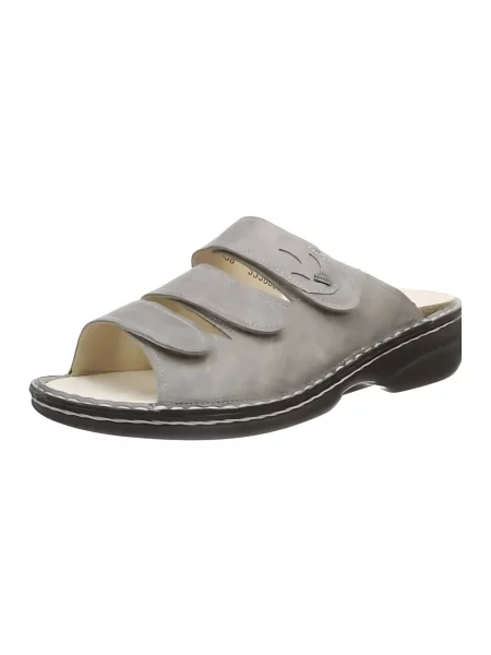 Klapki Finn Comfort skórzane szare
