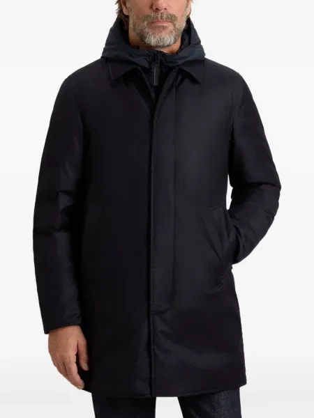 Kabát Woolrich s kapucí modrý