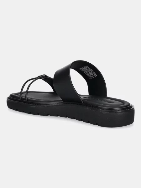 Kožené pantofle Calvin Klein Jeans ROPE SANDAL SOFT LTH MG černá
