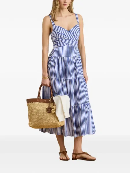 Ριγέ κοστούμι φόρεμα Lauren Ralph Lauren μπλε