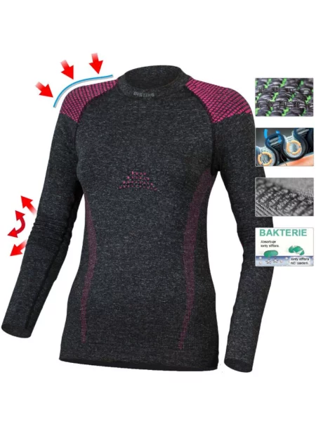 LASTING Tela Термобілизна Рожевий/чорний Поліпропілен/поліест чорна