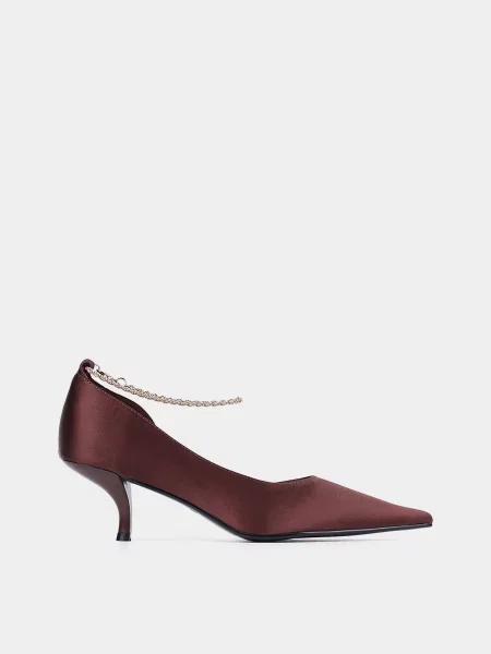 Атласные туфли Miraton коричневые