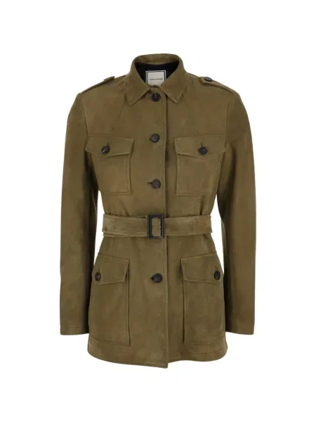 Palton Tagliatore din piele verde