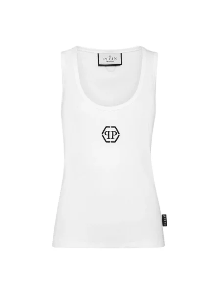 Top Philipp Plein z logo biały