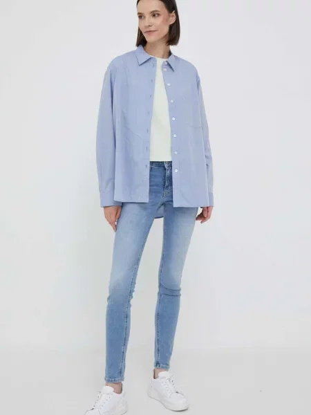 Kavbojke Calvin Klein Jeans modra