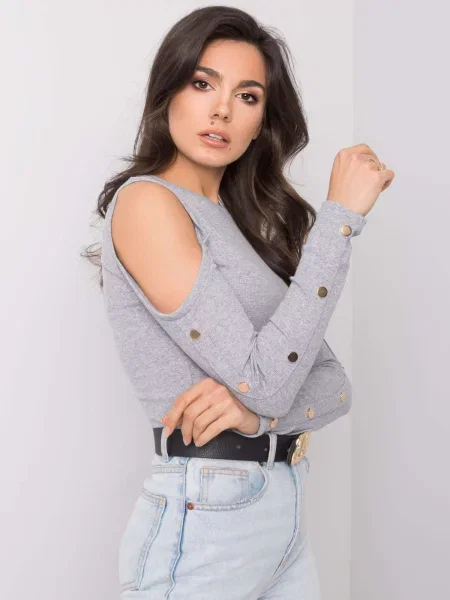 Bluză Fashionhunters gri