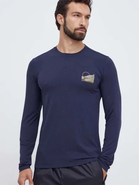 Športna majica z dolgimi rokavi Viking Escalante modra