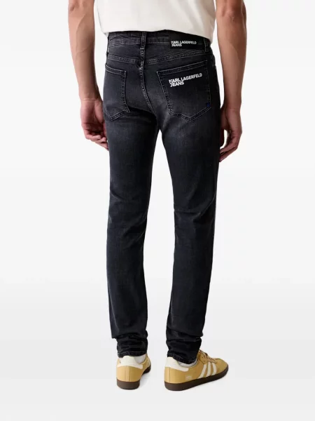 Blugi Karl Lagerfeld Jeans cu imagine negru