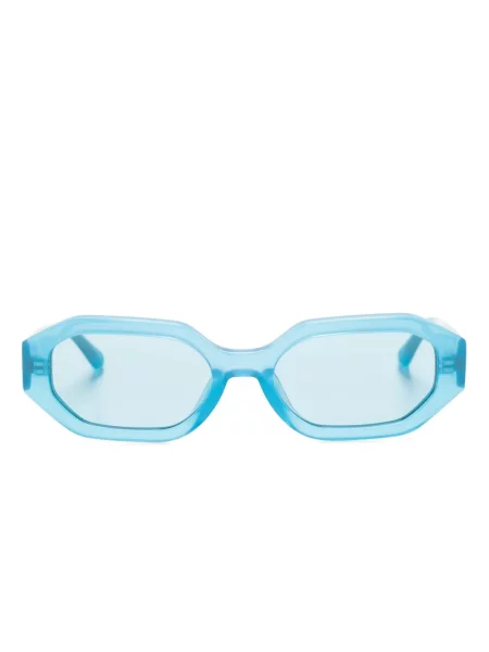 Ochelari de soare Linda Farrow cu imprimeu geometric albastru