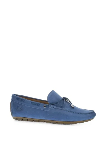 Pantofi loafer La Martina din piele de căprioară albastru