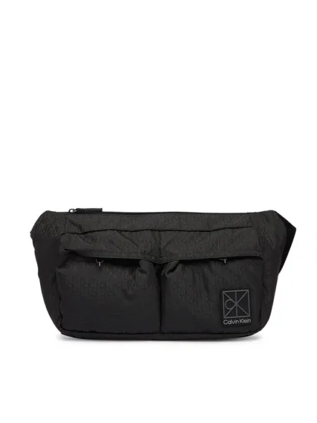 Calvin Klein Borsetă Utility Emblem Sling Waistbag negru