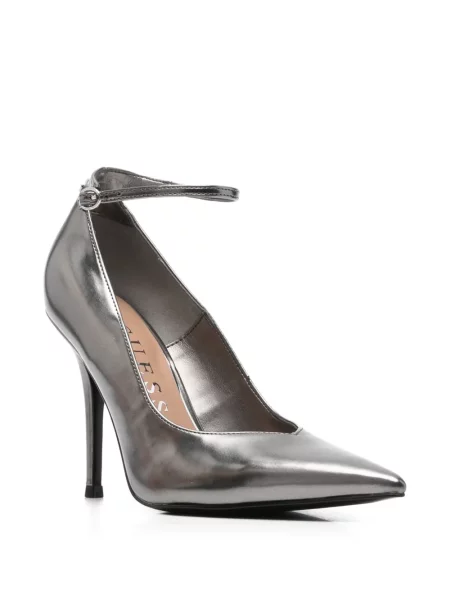 Pantofi cu toc Guess cu bretele gri