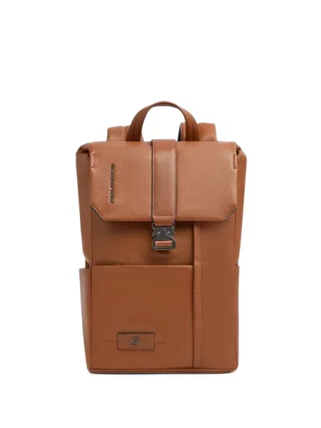 Rucsac Piquadro din piele portocaliu