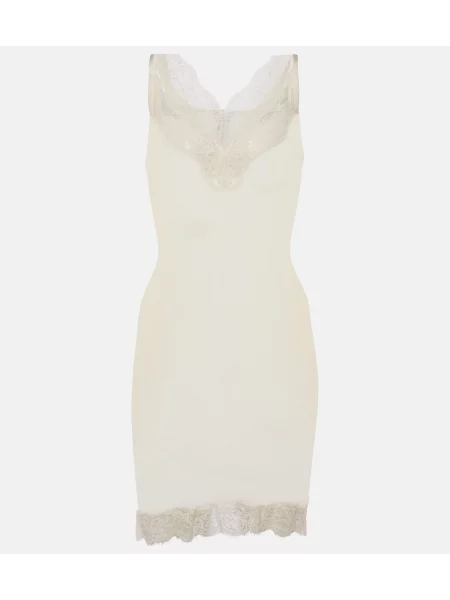 Rochie Saint Laurent de mătase alb