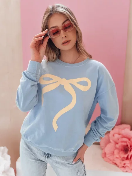 Bluza one size oversize SOFTTIE Dstreet błękitna