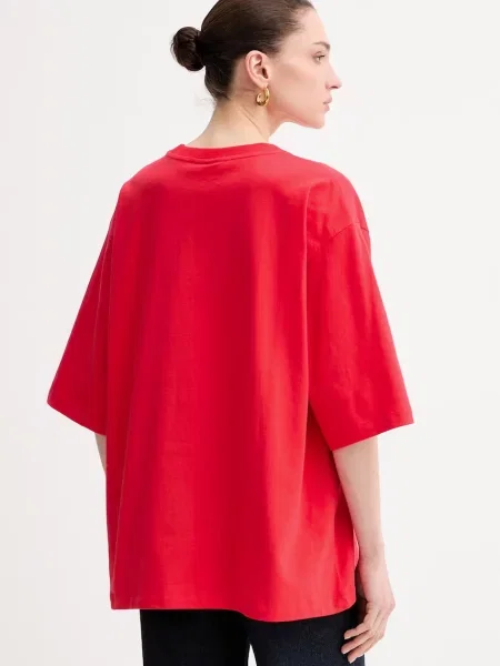 Koszulka oversize Gestuz czerwona