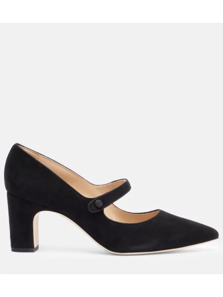 Pantofi cu toc Manolo Blahnik din piele de căprioară negru