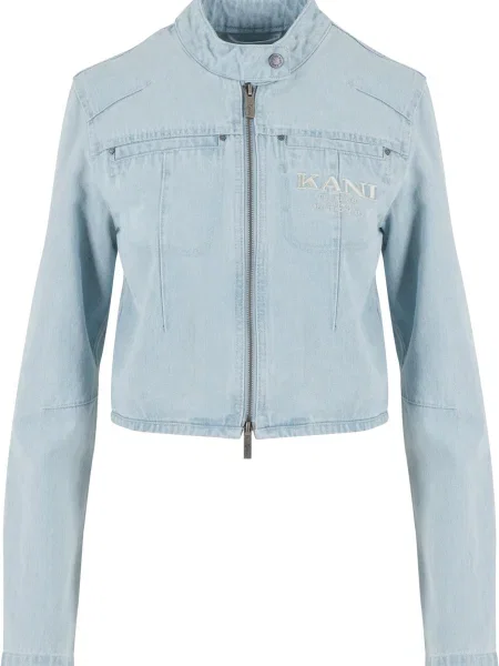 Karl Kani Geacă de primăvară-toamnă albastru deschis alb