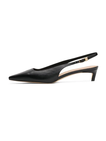 Sandale Tommy Hilfiger din piele slingback negru