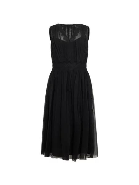Rochie midi Alberta Ferretti din dantelă negru