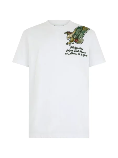 Tricou Philipp Plein cu broderie alb