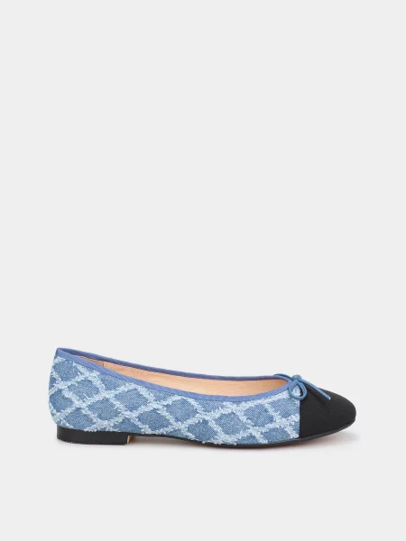 CHER INTERTOP Балетки Синій/чорний Шкіра чорні