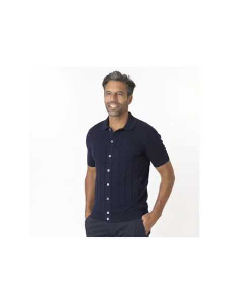 Sweter Gran Sasso z krótkim rękawem niebieski