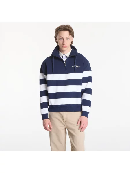 Суитшърт Tommy Hilfiger Nautical Block Stripe Zip Carbon Navy L военноморски сили